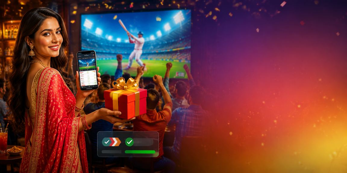 Players enjoying cricket betting on a mobile device in India
